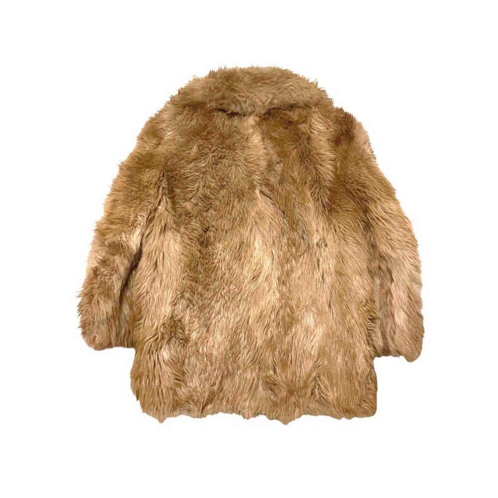 Vintage Fur Coat M Fox Fur Cropped Luxury Glam Maximalist 60s Mob Wife - Picture 4 of 6